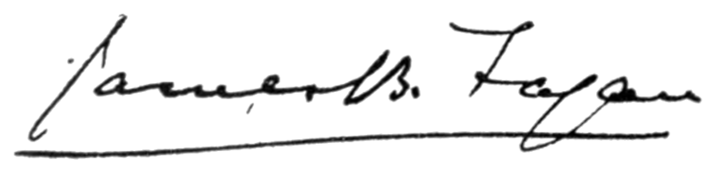 ملف:James Bernard Fagan signature.png