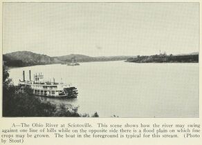 The Ohio River seen at Sciotoville, from the "Geography of Ohio," 1923