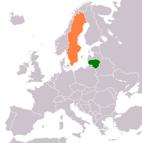 ملف:Lithuania Sweden Locator.png