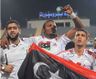 منتخب ليبيا لكرة القدم بعد مباراة موزمبيق في القاهرة 8 سبتمبر 2011
