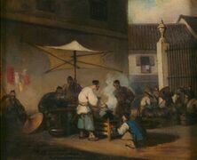 Street Scene at Macau, by George Chinnery.