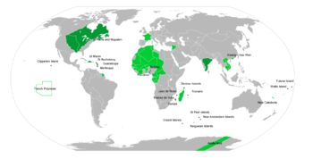 Anachronous map of the whole French Empire (1534 -1970)