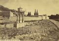 The terrain known as the "Solar del Cid", where his house was located. The monument was erected in 1784. Photo taken in Burgos, ca. 1865-1892.