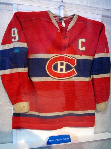 ملف:Maurice Richard jersey.JPG
