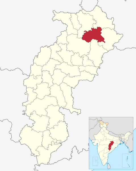 ملف:Surguja in Chhattisgarh (India).svg