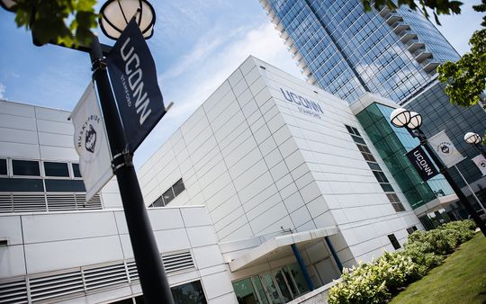 UCONN Stamford's main campus building