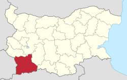 موقع محافظة بلاغوئفغراد في بلغاريا
