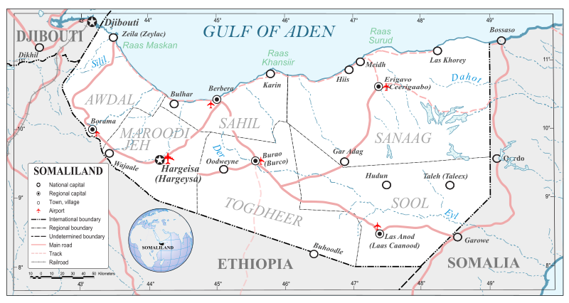 ملف:Map of Somaliland.svg