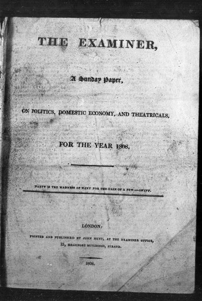 ملف:The Examiner 1808-01-03- Iss 1 (IA sim examiner-a-weekly-paper-on-politics-literature-music 1808-01-03 1).pdf