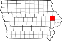 Map of Iowa highlighting