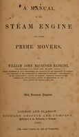 Title page to A Manual of the Steam Engine and Other Prime Movers (1859)