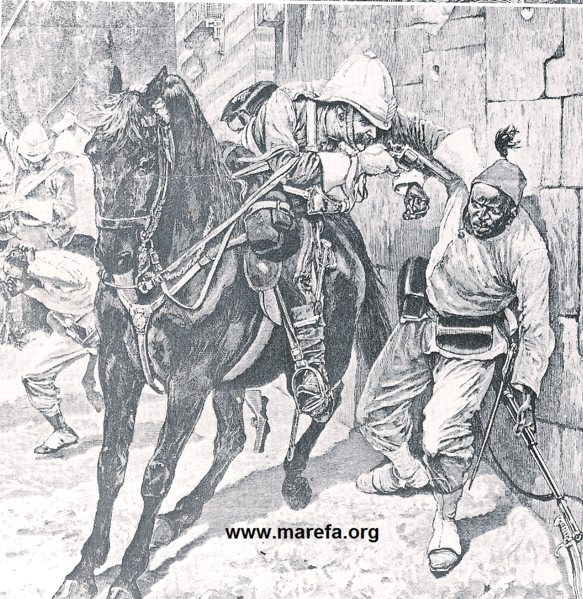 ملف:Sweeping around the enemy left flank and rear. Battle of El-Tel El-Kebir 13 September 1882.png