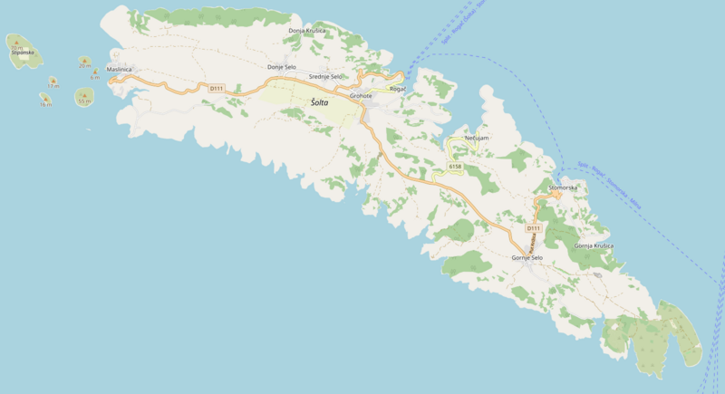 ملف:Šolta OpenStreetMap 120828.png