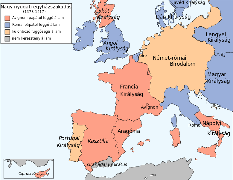 ملف:Western schism 1378-1417-hu.svg