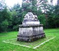 Stone lion in Šumarice park, WWI memorial