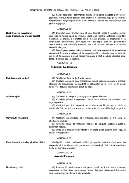 ملف:Monitorul Oficial al României. Partea I 2003-10-31, nr. 767.pdf