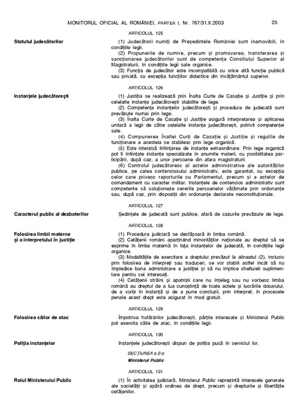 ملف:Monitorul Oficial al României. Partea I 2003-10-31, nr. 767.pdf