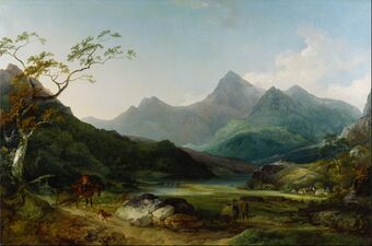 Snowdon from Capel Curig by Philip James de Loutherbourg, 1787