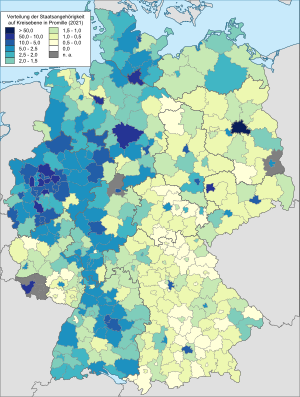 Syrian population relative to total Syrian population in Germany 2021.svg