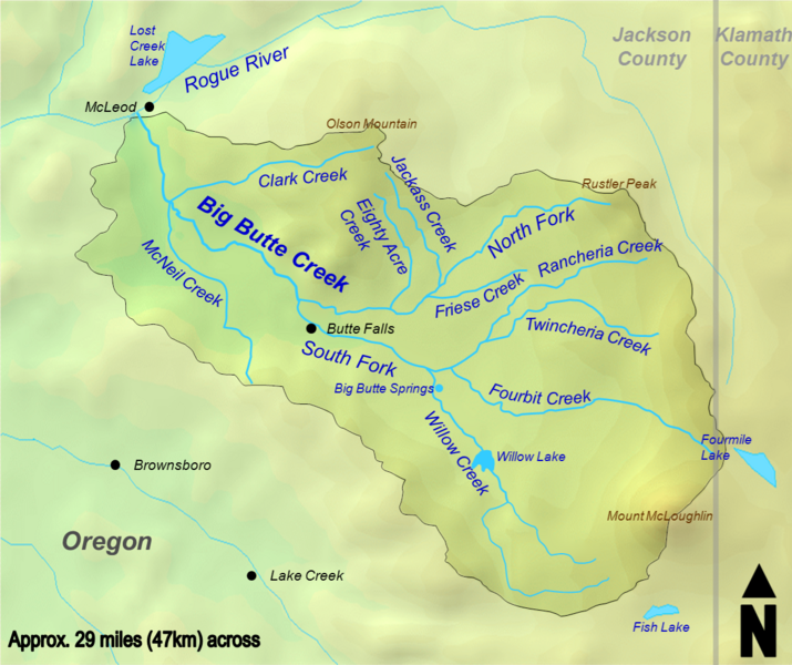 ملف:Big Butte Creek Watershed.png