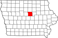 Map of Iowa highlighting