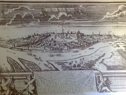 Plan of 1688 siege of Belgrade