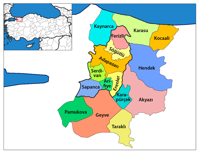 ملف:Sakarya districts.png