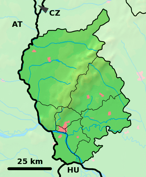ملف:Bratislava Region - physical map.png