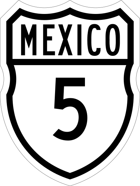 ملف:Carretera federal 5.svg