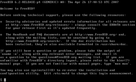 Screenshot of FreeBSD terminal