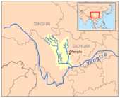 Min River in central Sichuan