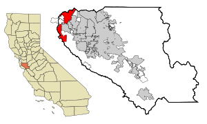موقع پالو ألتو في مقاطعة سانتا كلارا وولاية كاليفورنيا.