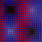 E.G.، عام 1965، اوپ آرت، تيمة تجريدية، أكريليك.