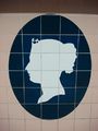 Queen Victoria in tiles on the London Underground