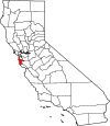 State map highlighting San Mateo County