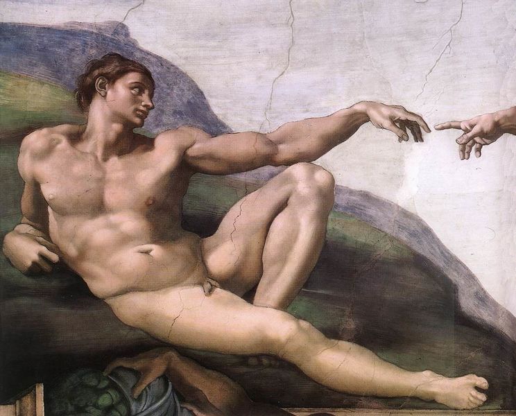 ملف:Michelangelo, Creation of Adam 03.jpg
