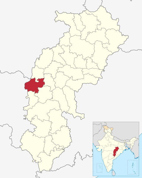 ملف:Rajnandgaon in Chhattisgarh (India).svg