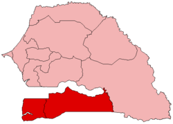 خريطة كازامانس