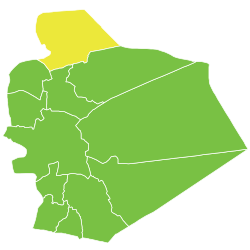 موقع ناحية الصورة الصغيرة في محافظة درعا.