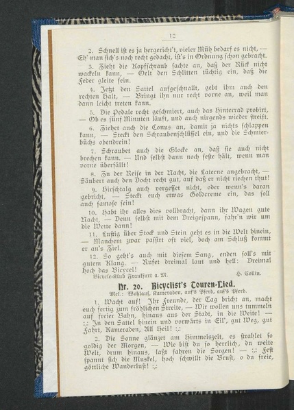 ملف:Liederbuch des Gau 19 Rostock des Deutschen Radfahrer-Bundes 1900.pdf