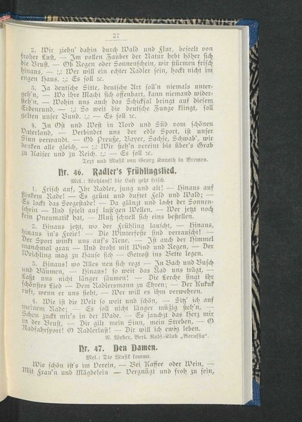 ملف:Liederbuch des Gau 19 Rostock des Deutschen Radfahrer-Bundes 1900.pdf