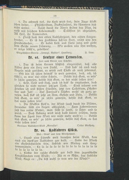 ملف:Liederbuch des Gau 19 Rostock des Deutschen Radfahrer-Bundes 1900.pdf