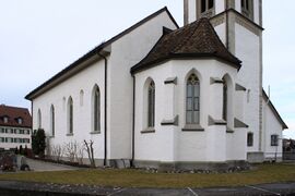 The apse of St. Martin church in Busskirch, community Jona, Switzerland