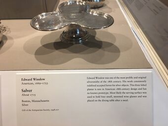 Silver Salver, Made by Edward Winslow, 1715ح. 1715