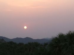 غروب الشمس في وادي الغمار.