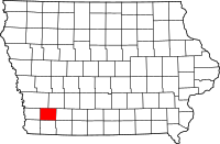 Map of Iowa highlighting