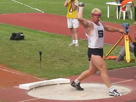 Remigius Machura senior CZ championships in athletics Kladno 2005.jpg
