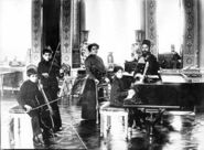 Tagiyev family at his mansion