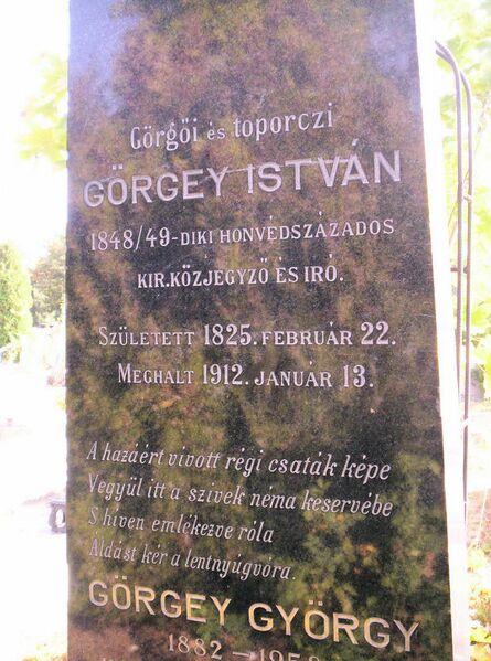 ملف:Görgey István sírja.jpg