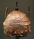 Helmet made of iron, bronze, and coral